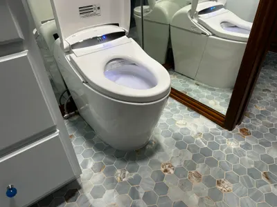Install new bidet during a fixture installation.