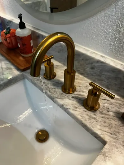Replace bathroom faucet during a fixture installation.