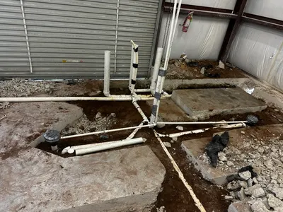 New lines in slab installed during a whole-house repipe.